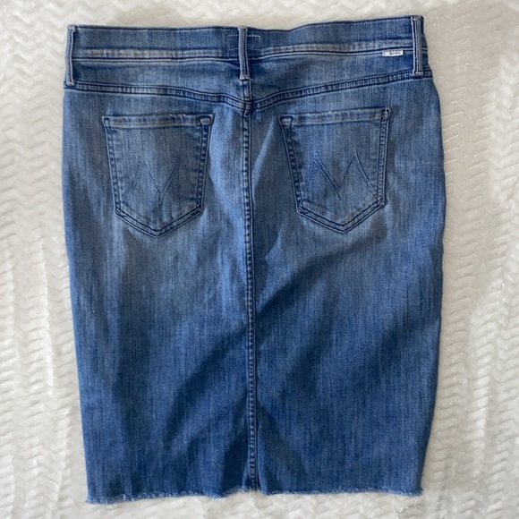 MOTHER THE PEG STEP FRAY SKIRT IN AFTER ALL THESE YEARS HI LOW RAW HEM SZ 29/LG - Picture 8 of 12